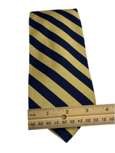 Load image into Gallery viewer, Brooks Brothers “346” Gold & Navy Striped Silk Tie