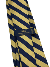 Load image into Gallery viewer, Brooks Brothers “346” Gold & Navy Striped Silk Tie