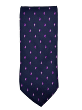 Load image into Gallery viewer, Brooks Brothers 346 Navy & Magenta Paisley Silk Tie