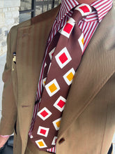 Load image into Gallery viewer, TTG Red Label Brown Espresso Diamond Tie