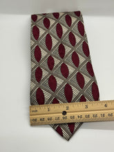 Load image into Gallery viewer, Croft & Barrow Geometric Burgundy Diamond Tie