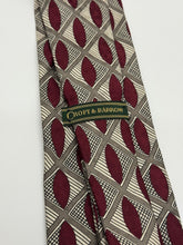 Load image into Gallery viewer, Croft & Barrow Geometric Burgundy Diamond Tie