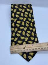 Load image into Gallery viewer, Christian Dior Paris Black & Gold Paisley Silk Tie