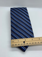 Load image into Gallery viewer, Robert Talbott Carmel Navy & Blue Stripe Tie