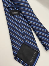 Load image into Gallery viewer, Robert Talbott Carmel Navy & Blue Stripe Tie