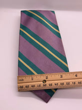 Load image into Gallery viewer, Vintage Polo by Ralph Lauren Lavender & Emerald Stripe Silk Tie