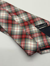 Load image into Gallery viewer, Faconnable Red Tartan Plaid Tie