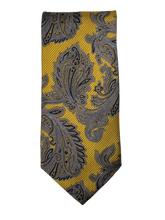 Load image into Gallery viewer, NWT Jos. A. Bank Signature Collection – Gold Paisley Silk Tie