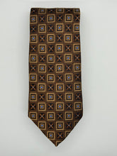 Load image into Gallery viewer, Jos. A. Bank Signature Collection Geometric Bronze Silk Tie