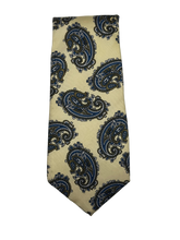 Load image into Gallery viewer, Don Loper Beverly Hills Cream & Blue Paisley Tie