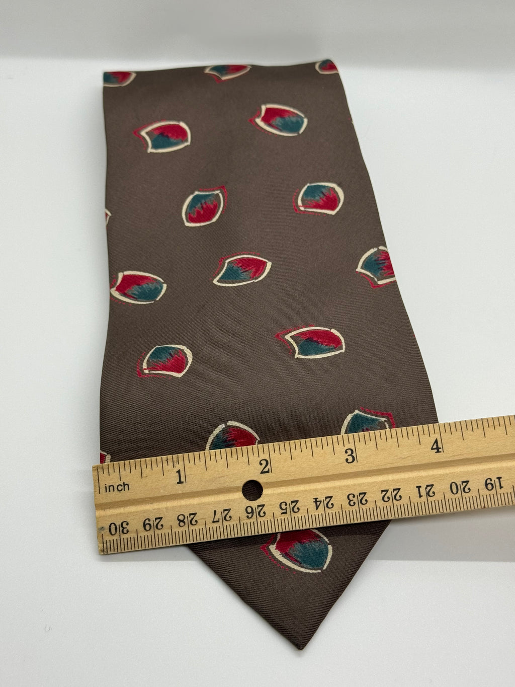 Adolfo Brown Abstract Medallion Tie