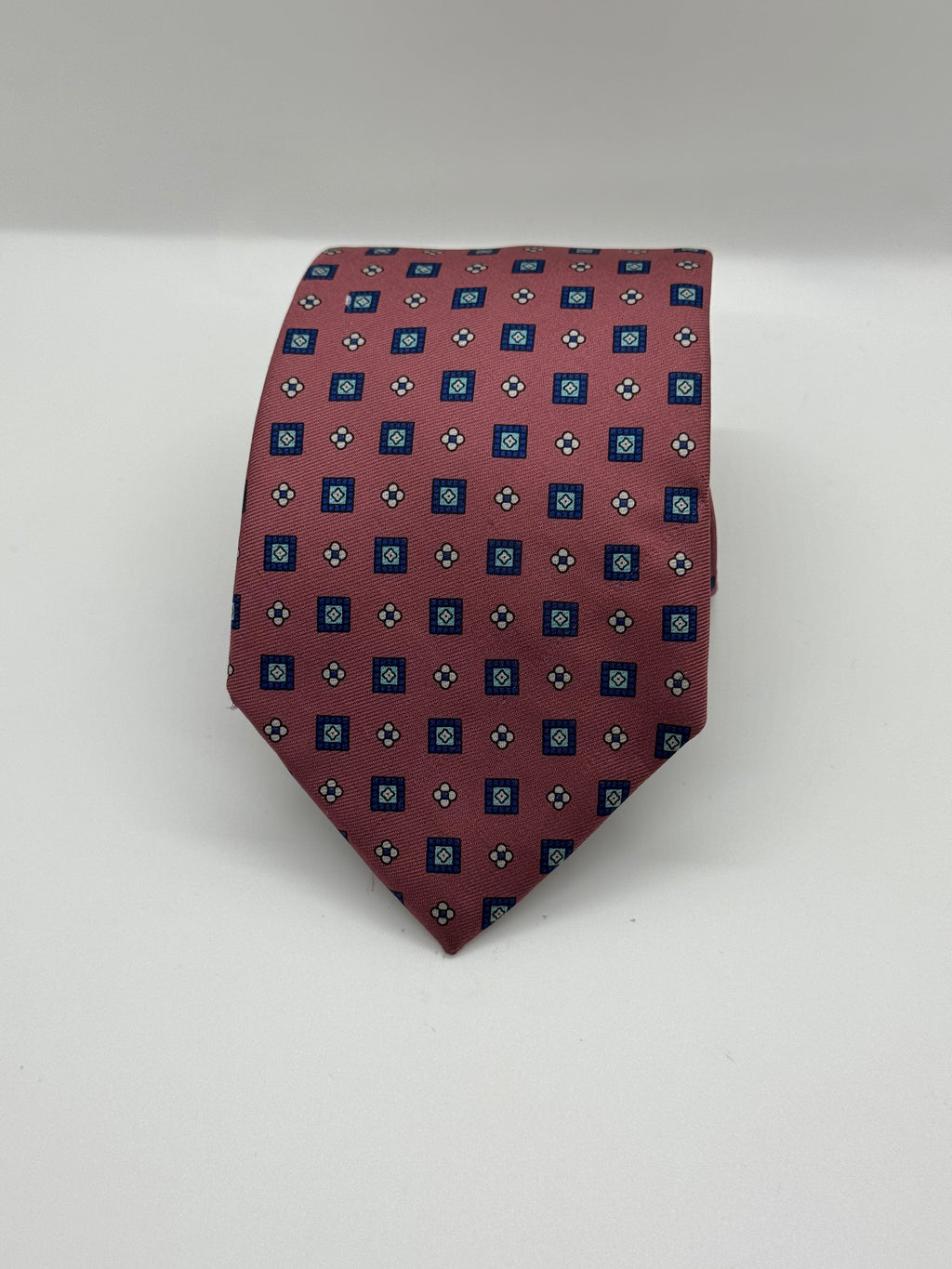 Stafford Vintage Dusty Rose Geometric Silk Tie