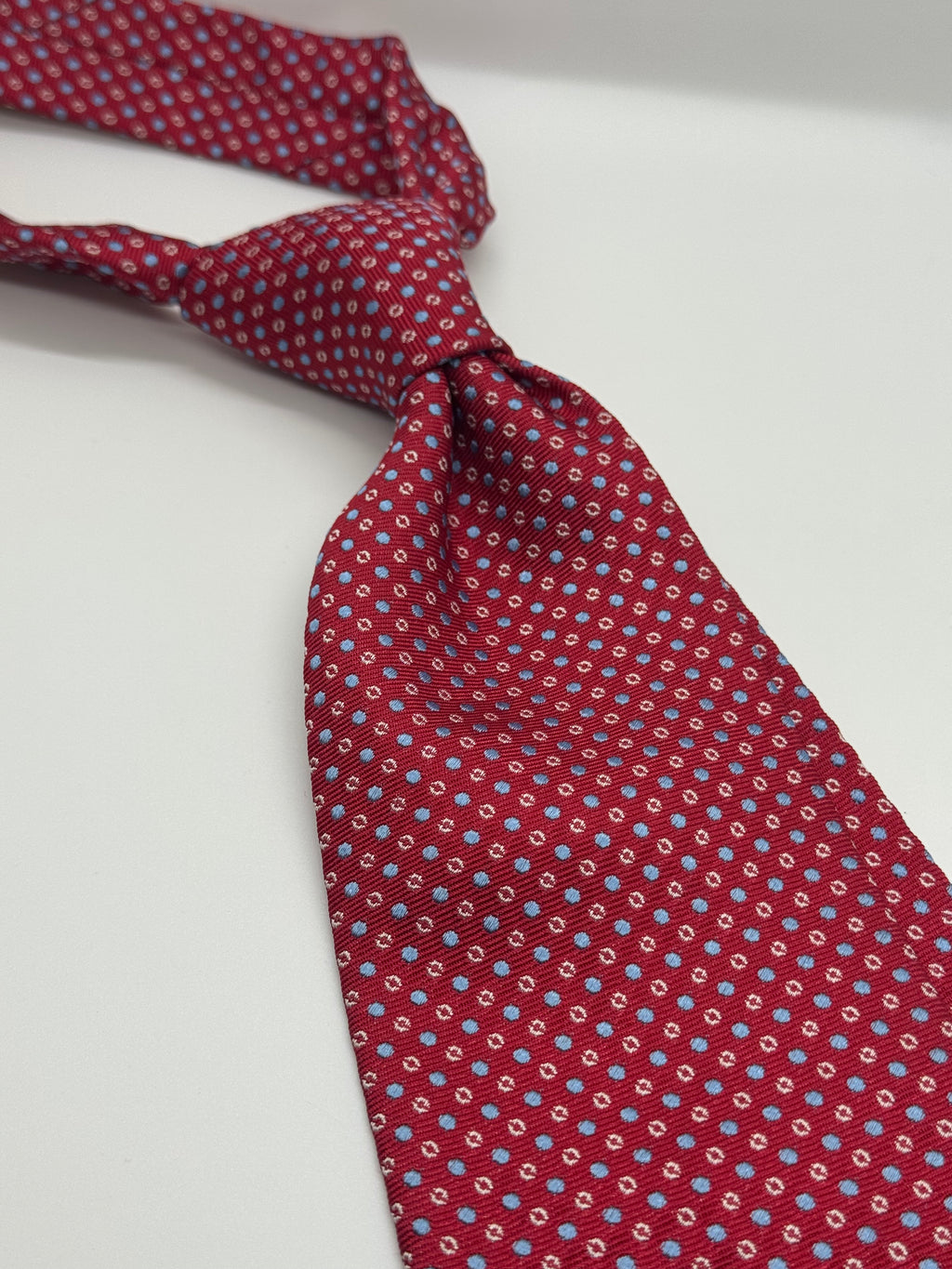 Nicola Ferri Milano Red Micro Dot Silk Tie – Made in Italy
