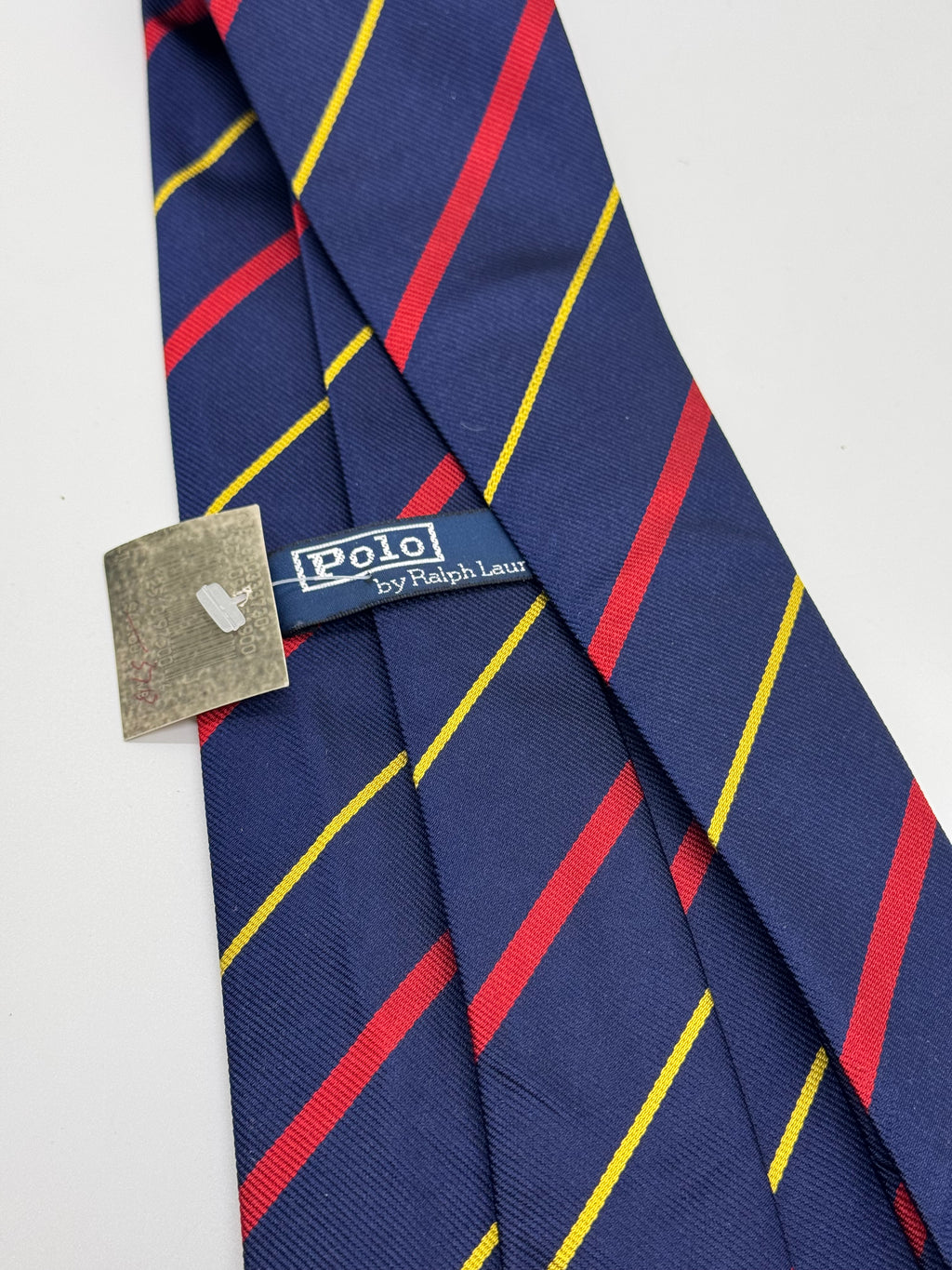 NWT Polo Ralph Lauren Navy Regimental Stripe Silk Tie