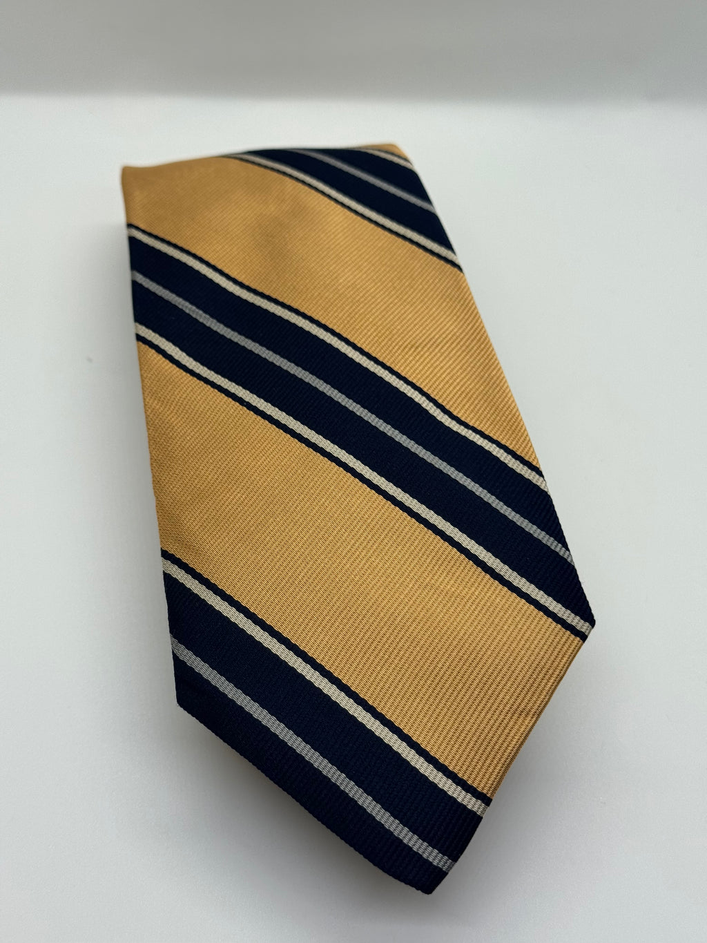 Gold & Navy Regimental Stripe Tie