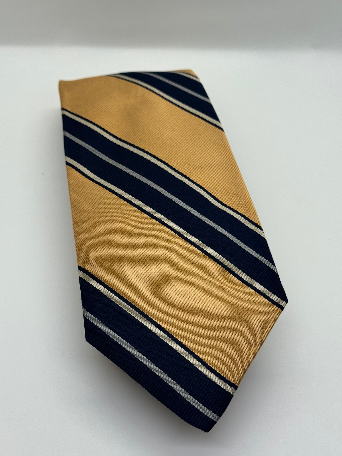 Gold & Navy Regimental Stripe Tie
