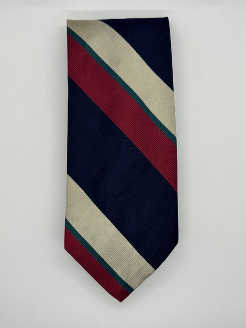 Robert Talbott Vintage Navy Repp Stripe Silk Tie