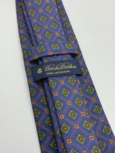 Load image into Gallery viewer, Brooks Brothers Makers Silk Tie – Purple Geometric Medallion Print
