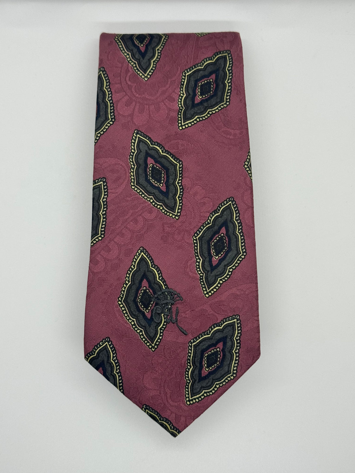 Vintage Rogers Dusty Pink Medallion Jacquard Tie