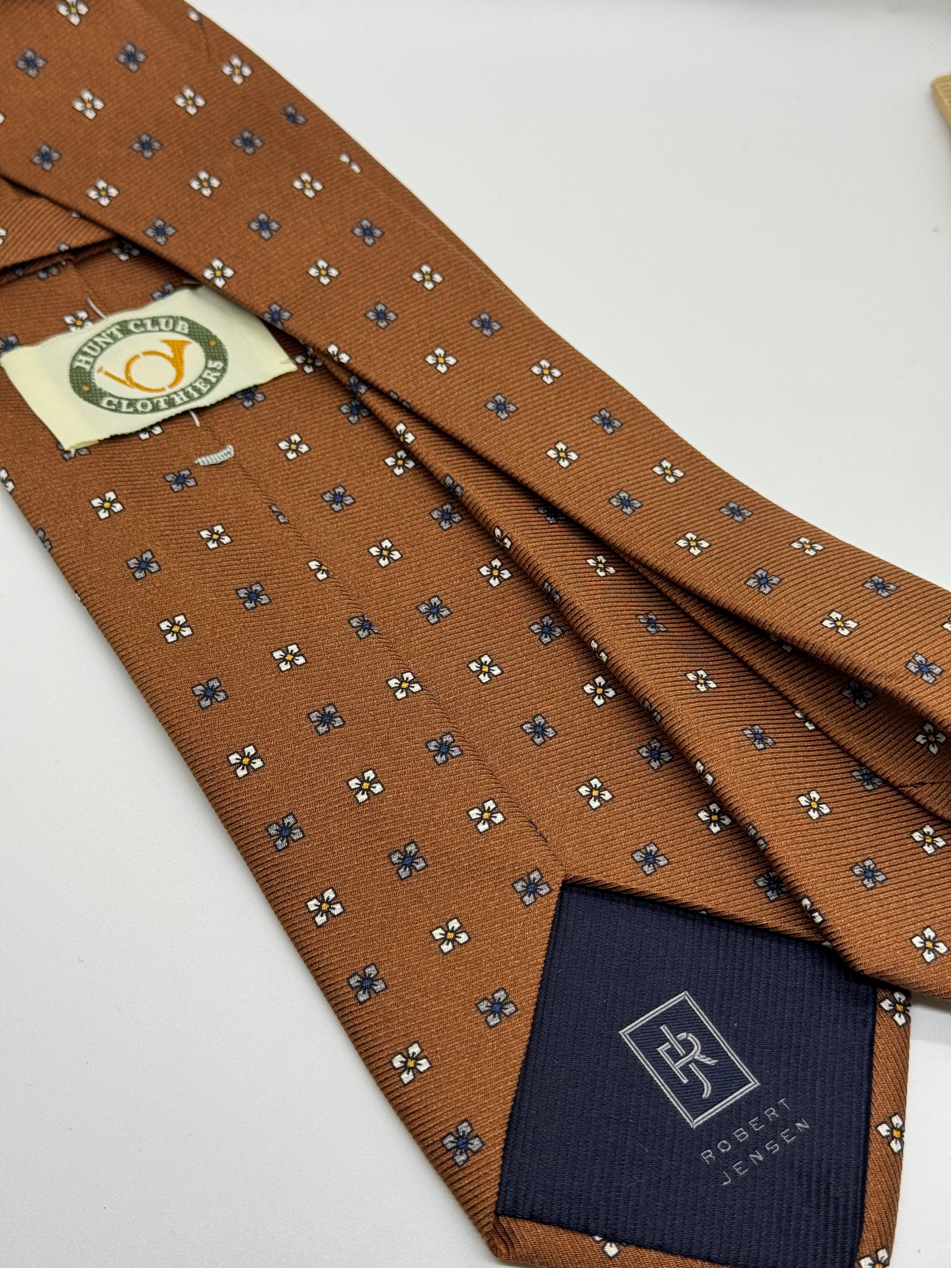 Hunt Club Clothiers Brown Geometric Pattern Tie