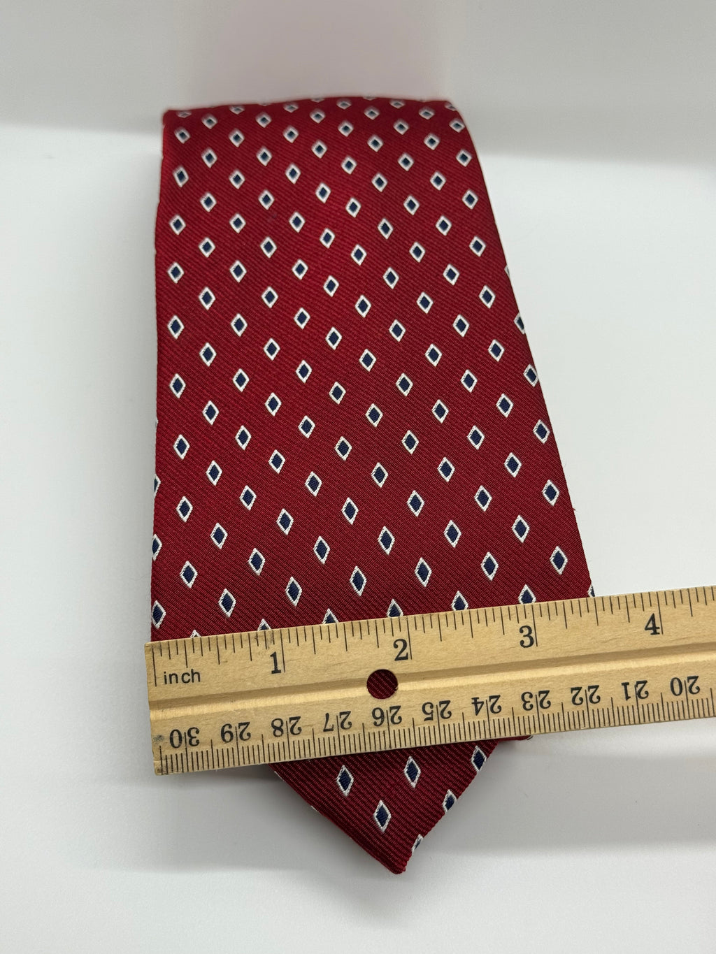 Ralph Lauren Burgundy Diamond Tie