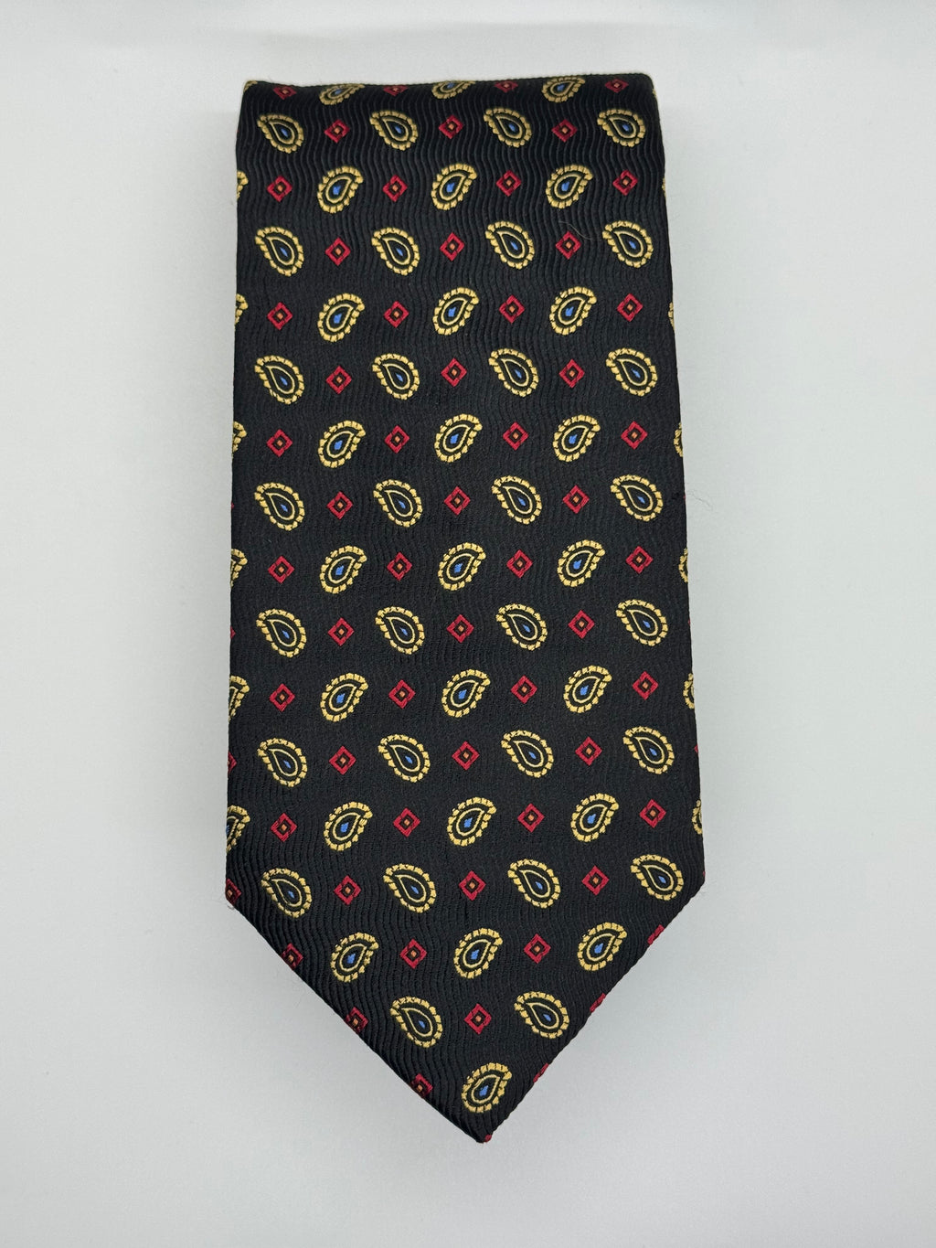Jos. A. Bank Black Medallion Paisley Tie