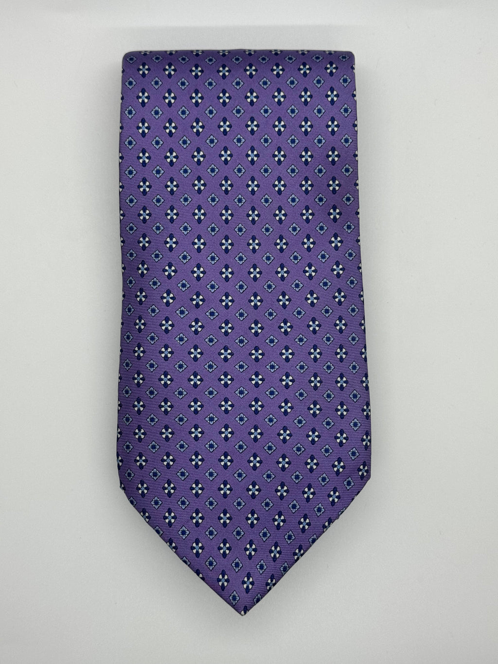 Leonardo Strassi Lavender Medallion Tie – Made in Italy