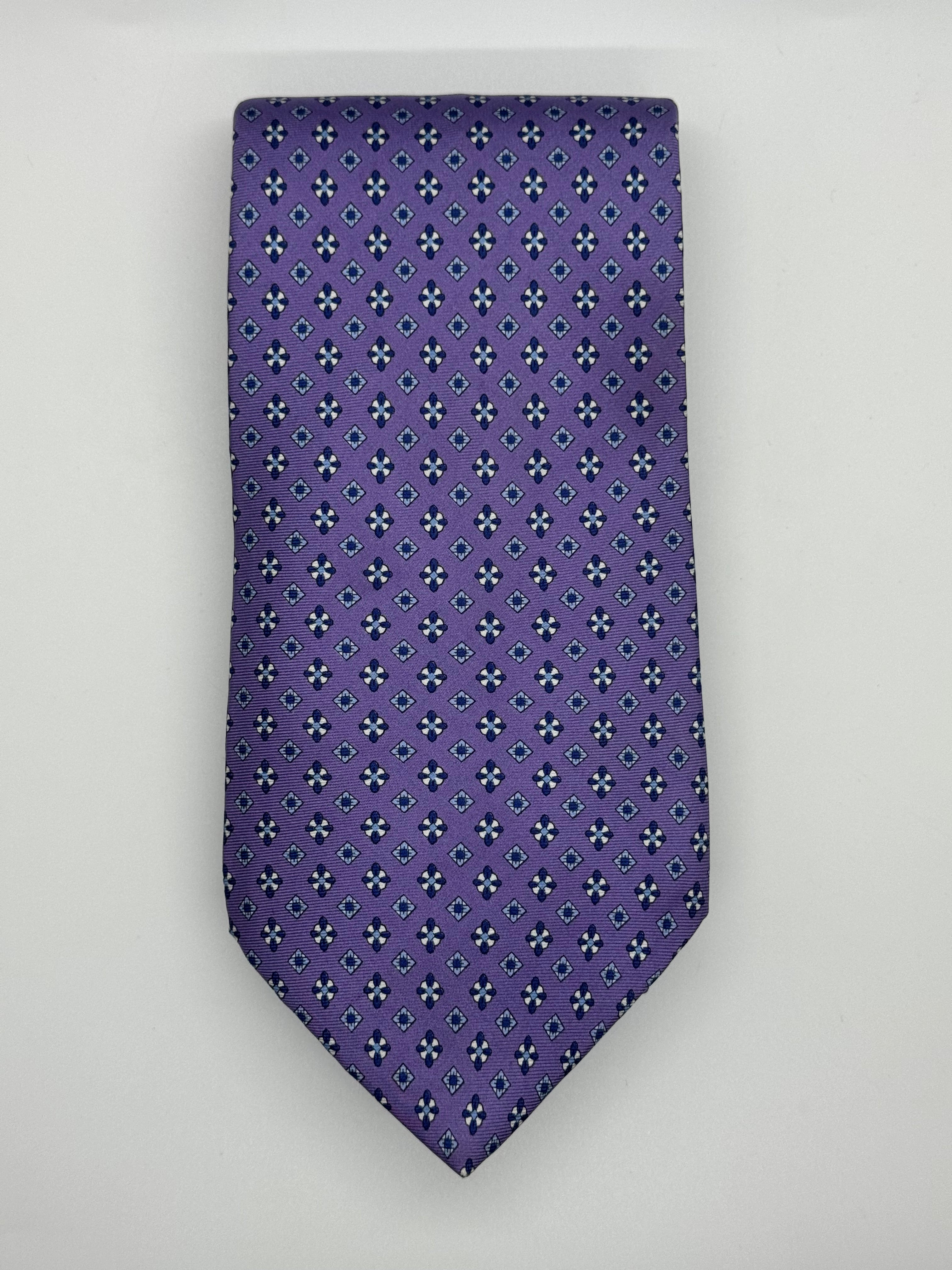 Leonardo Strassi Lavender Medallion Tie – Made in Italy