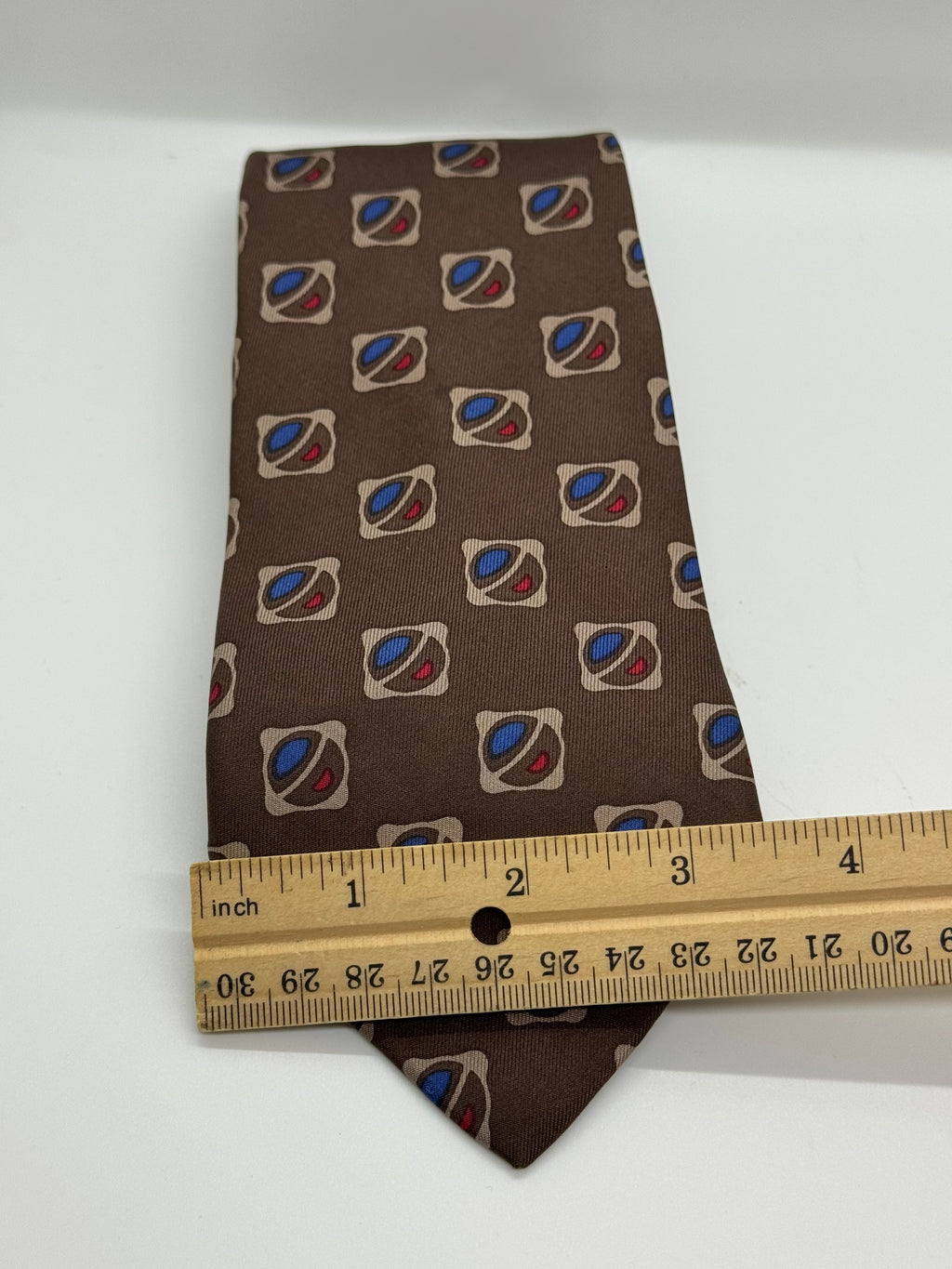 Givenchy Monsieur Brown Geometric Silk Tie