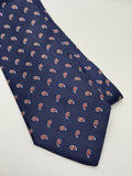 Hickey Freeman Navy Micro Paisley Tie