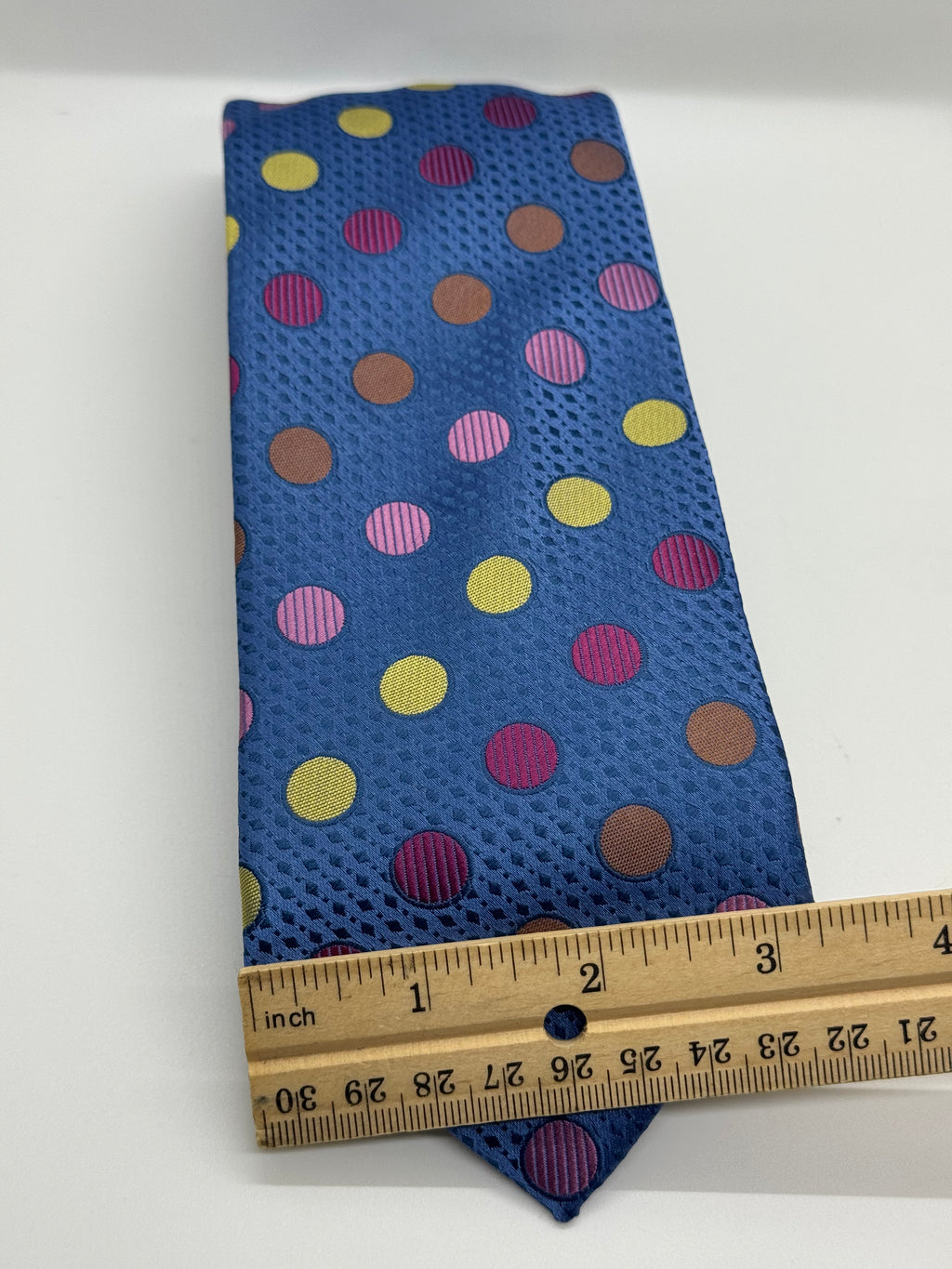 Stacy Adams Blue Multi-Color Polka Dot Tie