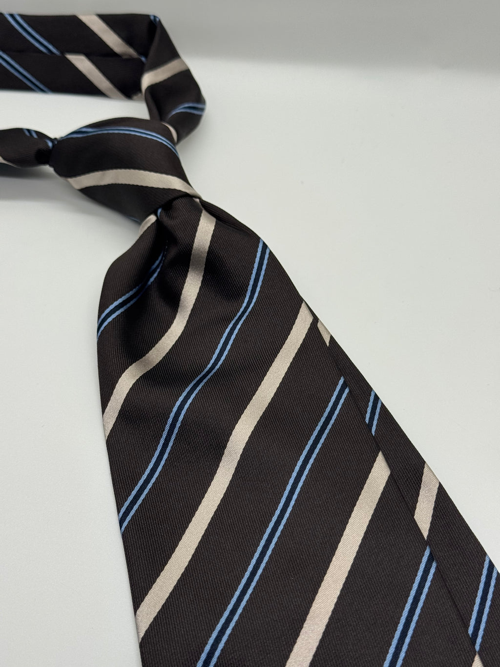 Banana Republic Brown & Blue Regimental Stripe Tie