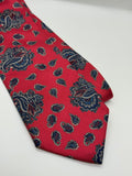 Italian Silk Crimson Paisley Vintage Tie