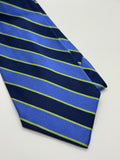 J. Crew Navy, Blue & Green Striped Tie