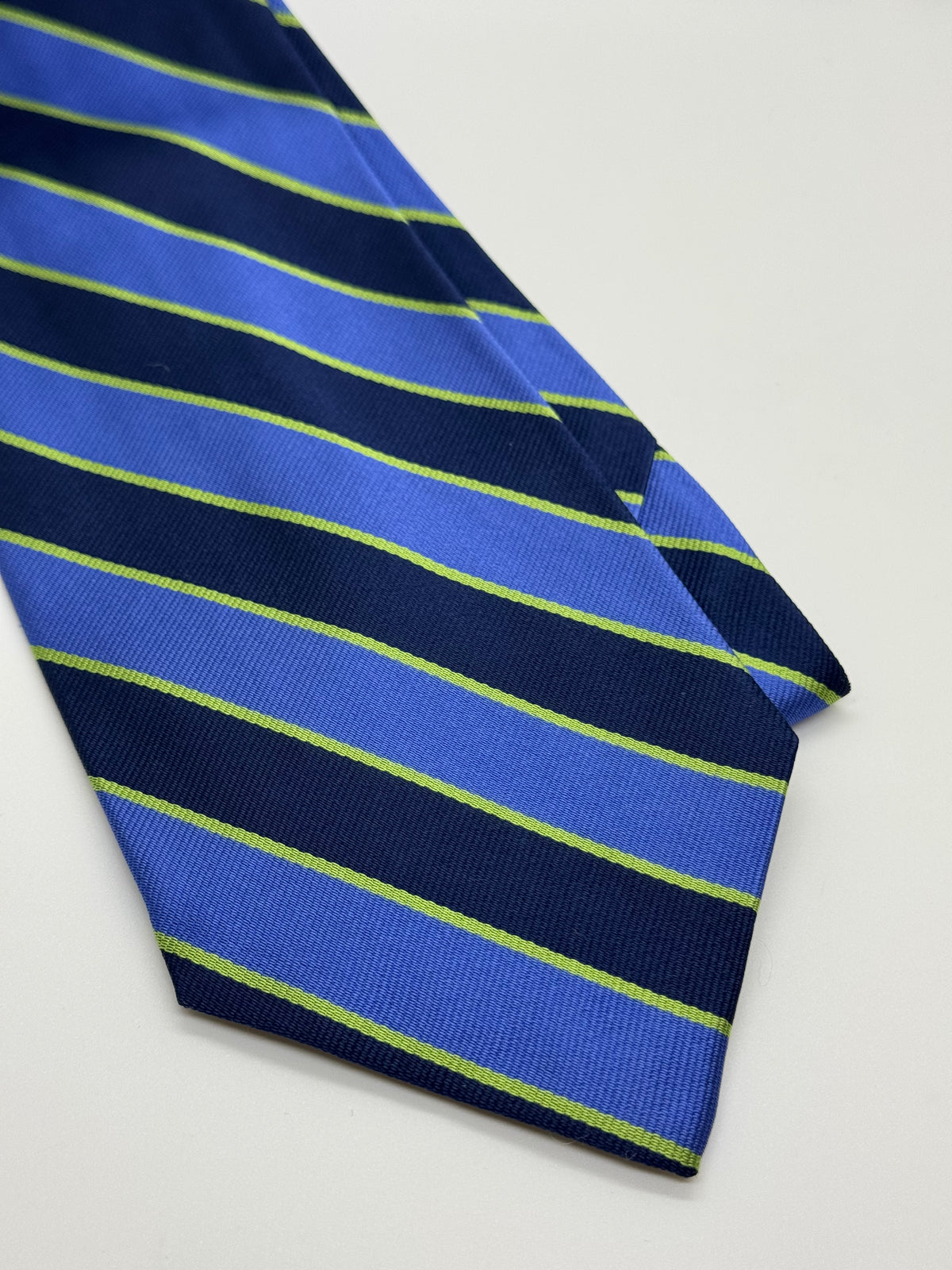 J. Crew Navy, Blue & Green Striped Tie