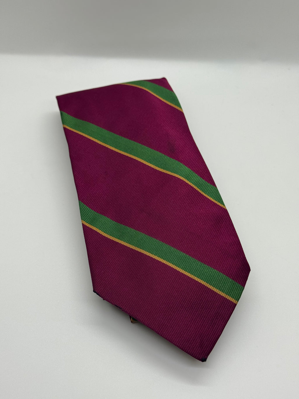 Polo Ralph Lauren Burgundy & Green Regimental Stripe Tie
