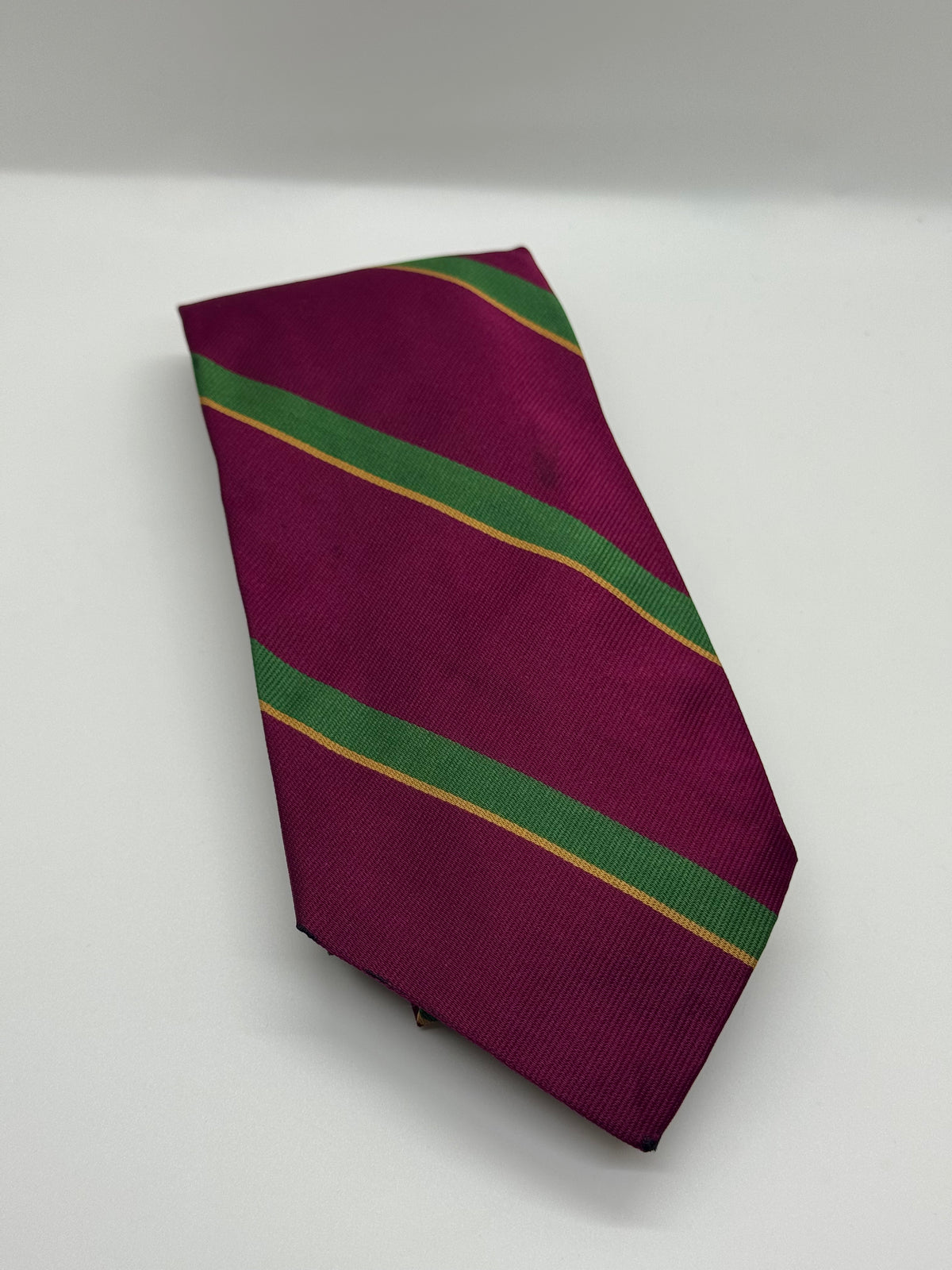 Polo Ralph Lauren Burgundy & Green Regimental Stripe Tie