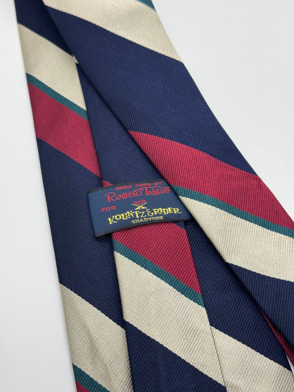 Robert Talbott Vintage Navy Repp Stripe Silk Tie