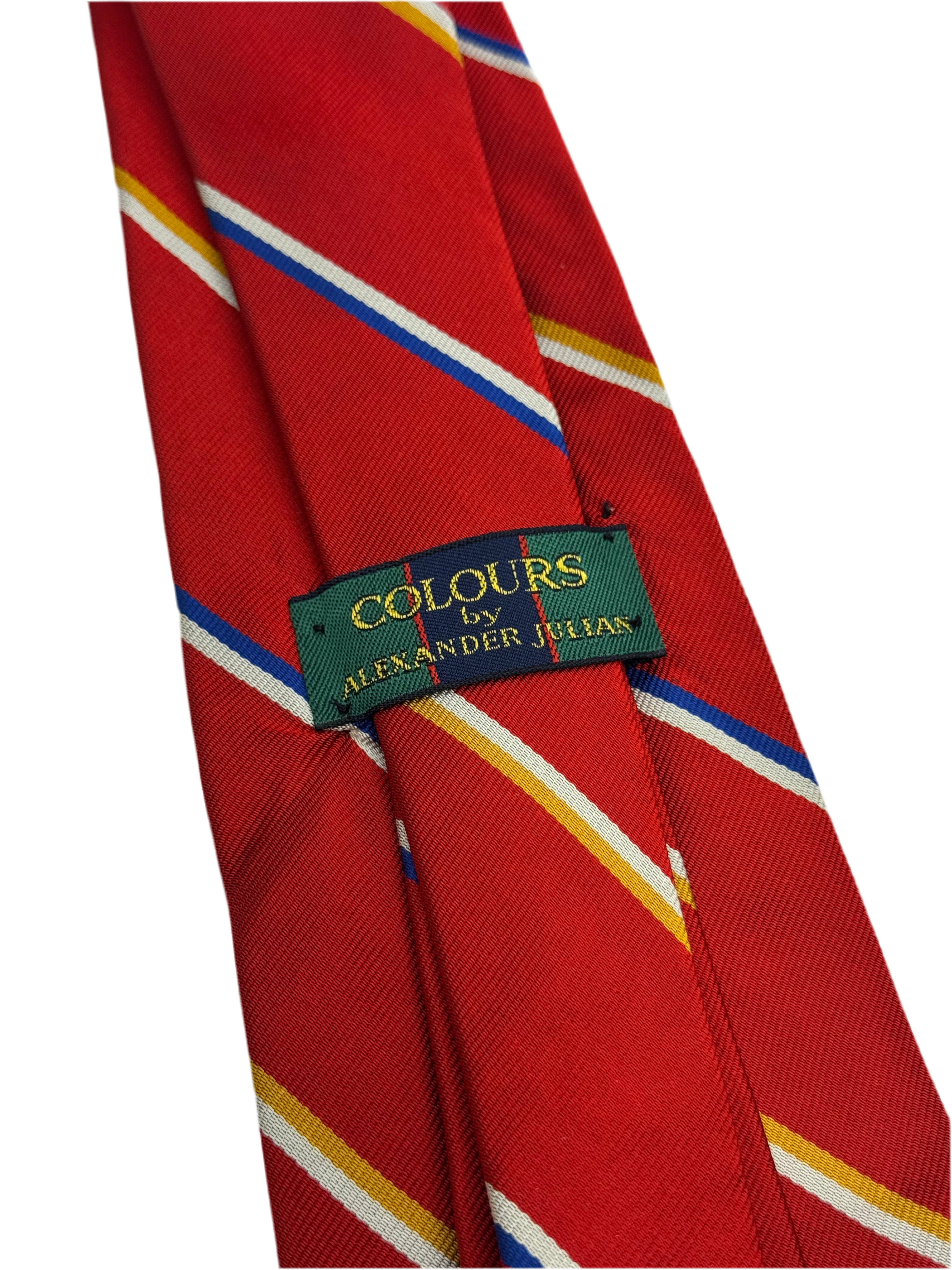 Colours by Alexander Julian Red Striped Tie