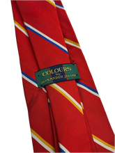 Load image into Gallery viewer, Colours by Alexander Julian Red Striped Tie
