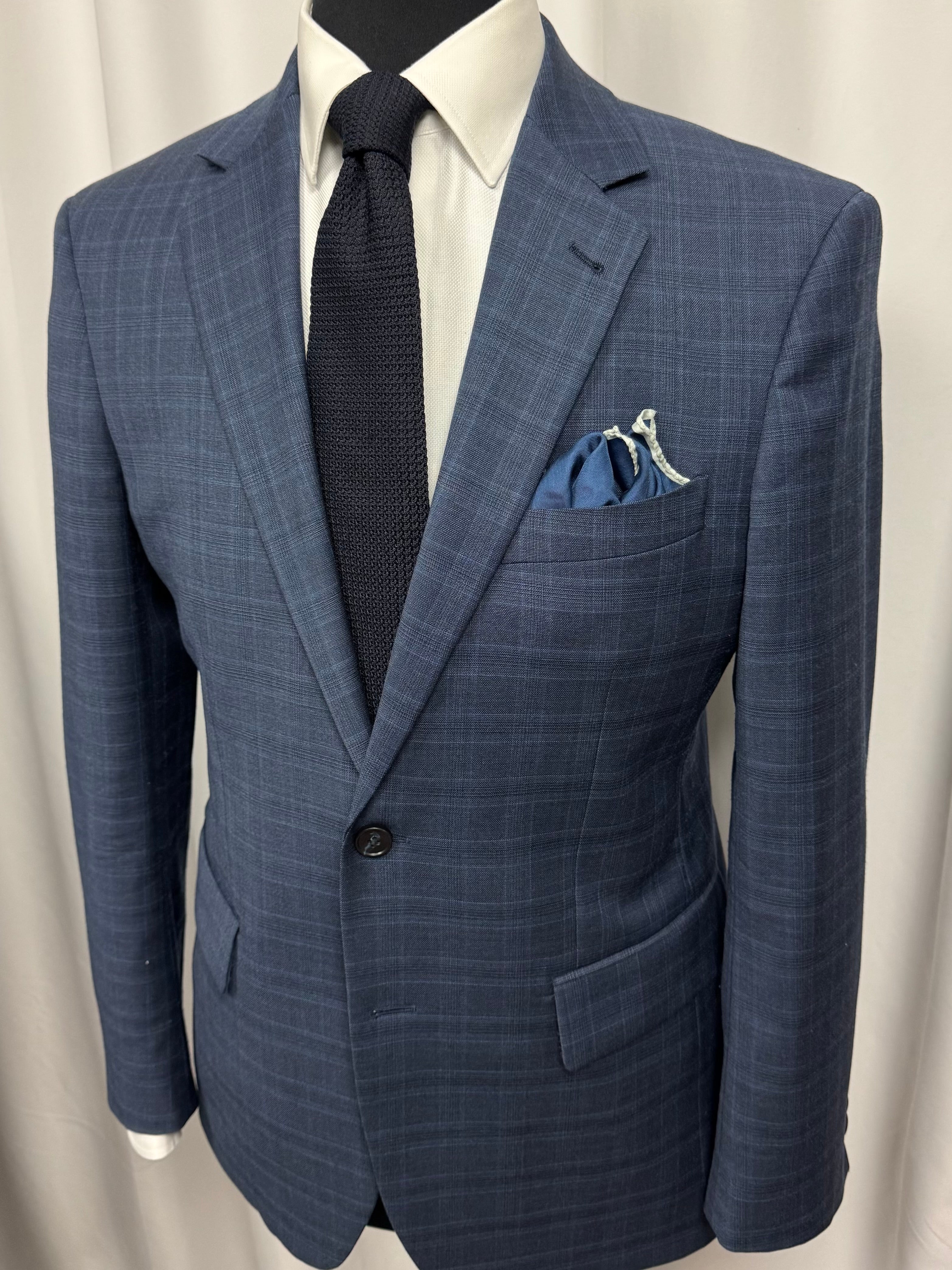 Jos. A. Bank 1905 Blue Windowpane Sport Coat – 40S