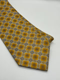 Robert Talbott Hunt Club Clothiers Gold Floral Medallion Tie