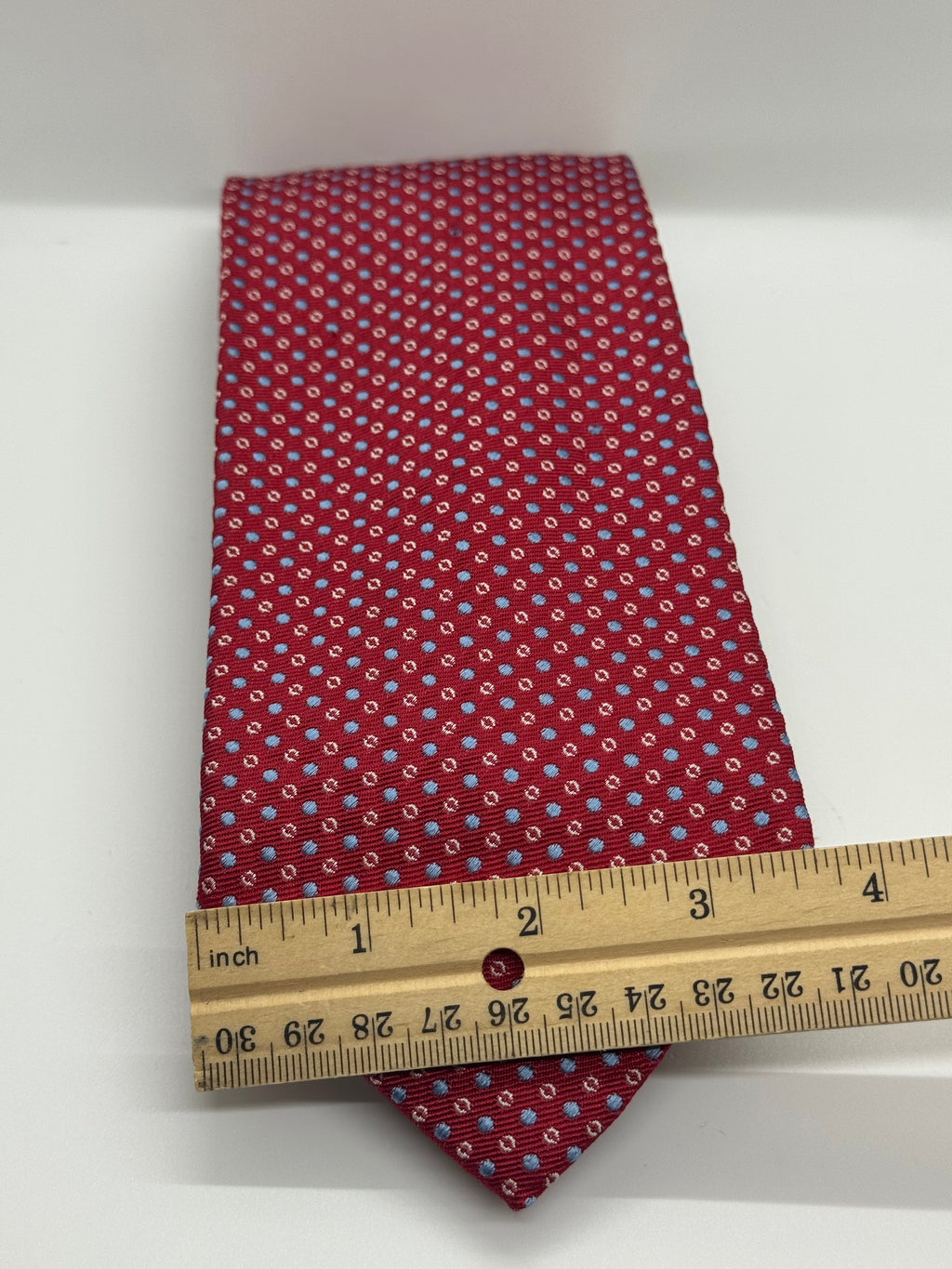 Nicola Ferri Milano Red Micro Dot Silk Tie – Made in Italy