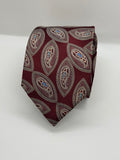 Vintage Burgundy Paisley Medallion Silk Tie – Deauville