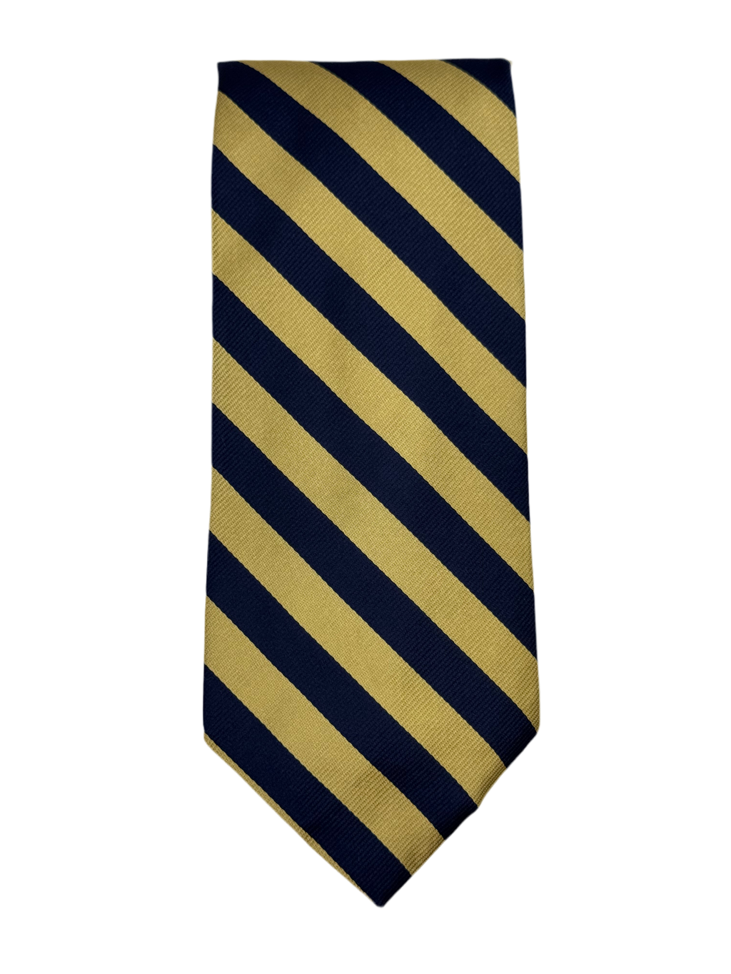 Brooks Brothers “346” Gold & Navy Striped Silk Tie