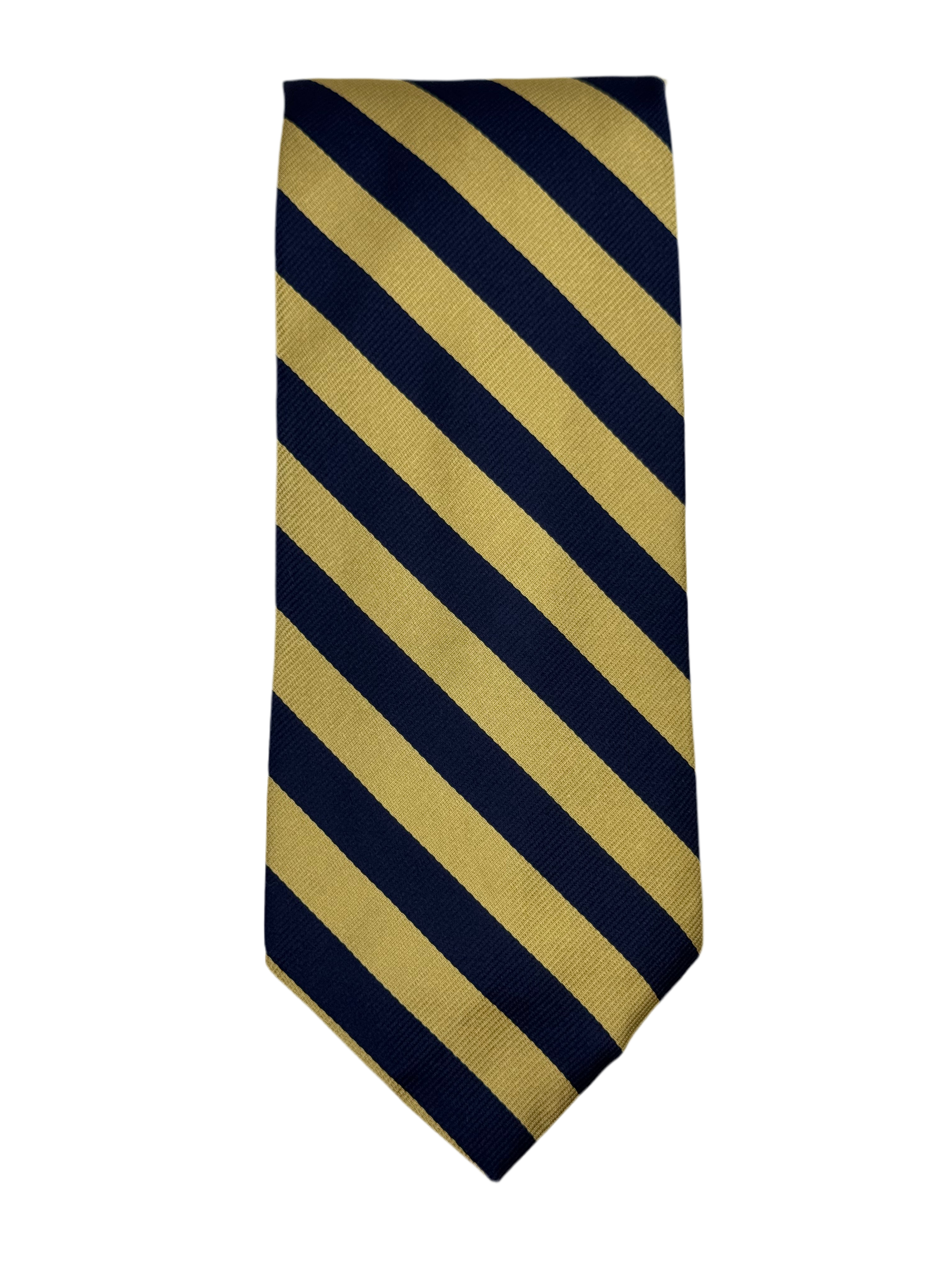 Brooks Brothers “346” Gold & Navy Striped Silk Tie