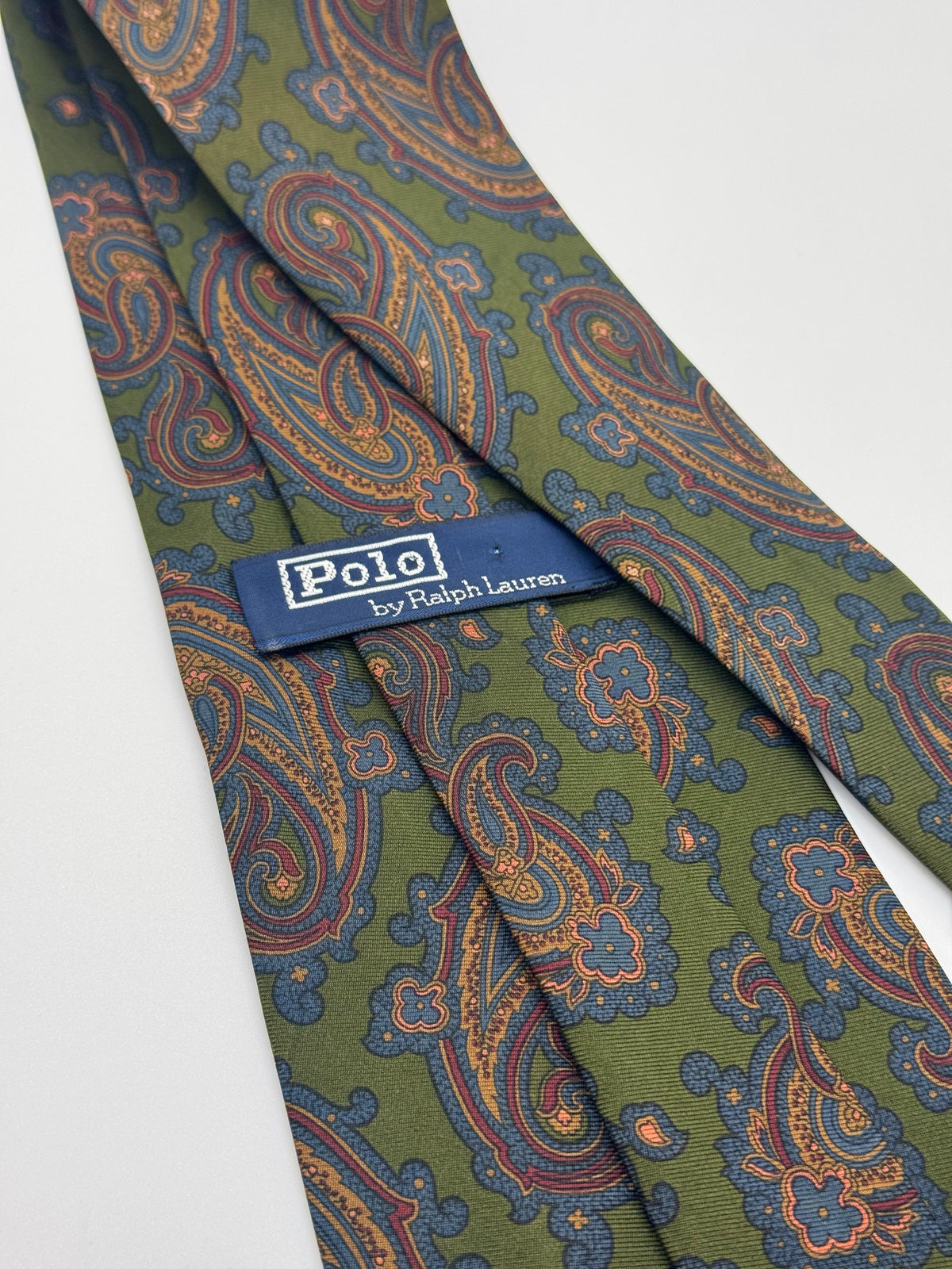 Polo by Ralph Lauren Olive Green Paisley Tie