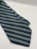 Brooks Brothers Makers Navy & Green Regimental Stripe Tie – Hand Finished Silk