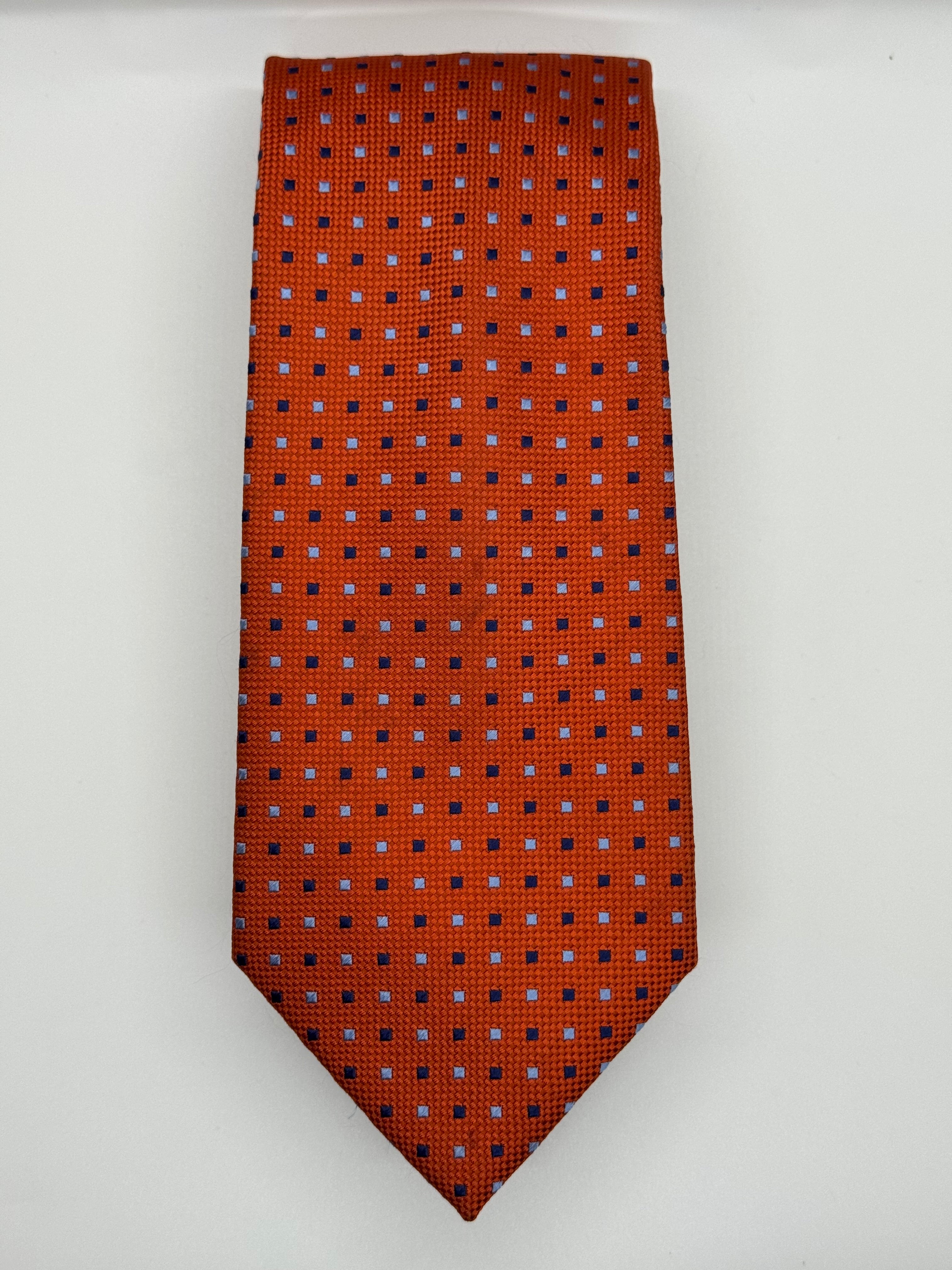 CM Gold Series Burnt Orange Micro Dot XL Tie