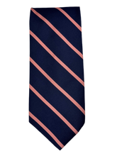Load image into Gallery viewer, Brooks Brothers Makers Navy &amp; Pink Stripe Tie
